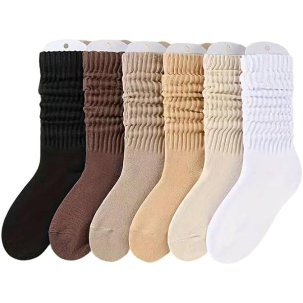 Slouchy Ribbed Crew Socks