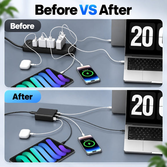 200W Six-Port Fast Charger – Oveliana