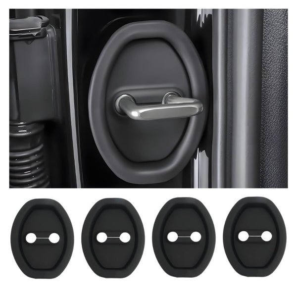 Eptchn Universal Silicone Car Door Latch Covers– 4PCS Anti-Rust Noise Dampers